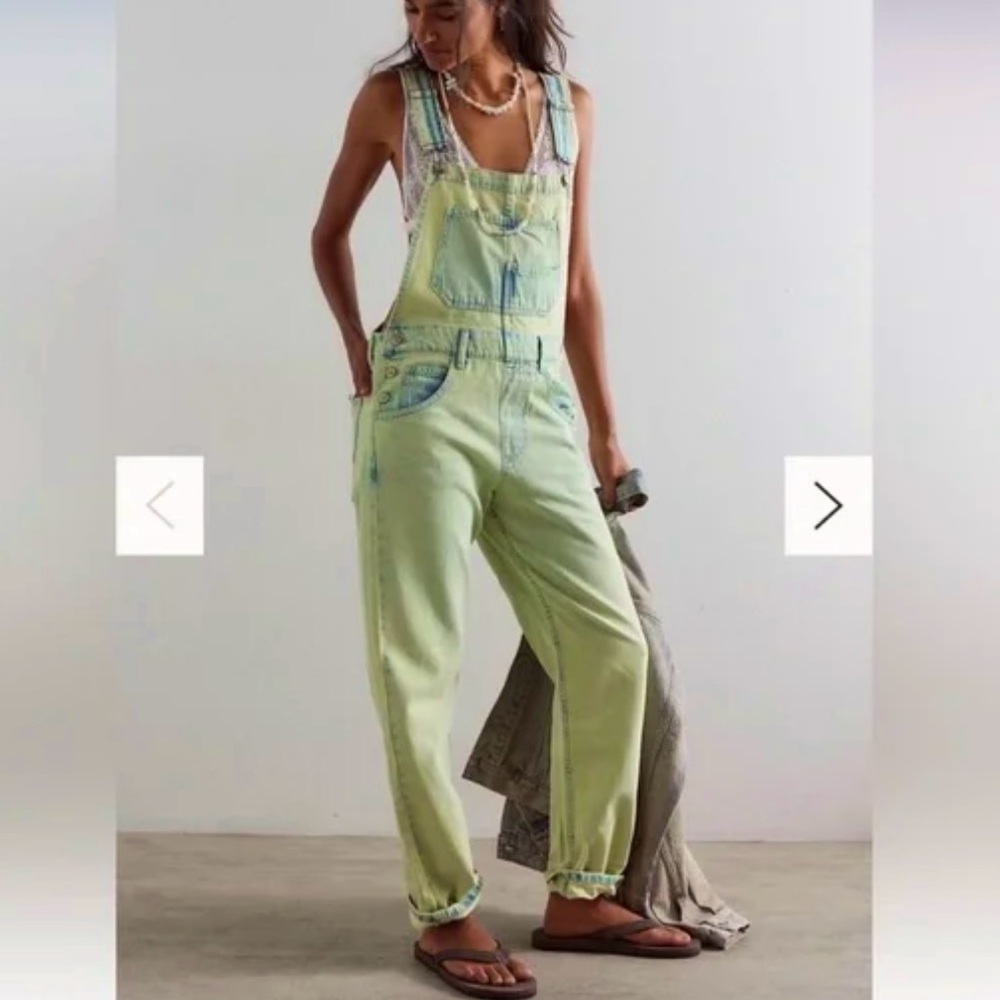 Free People We The Free Ziggy Denim Overalls - Picture 1 of 8
